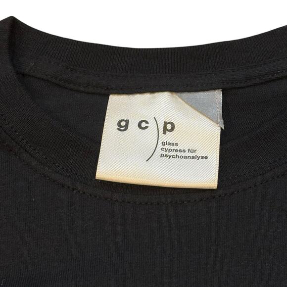 Glass Cypress Black Tee Back Purple Love Back Graphic Stitched Stars Small NWOT - Picture 5 of 5